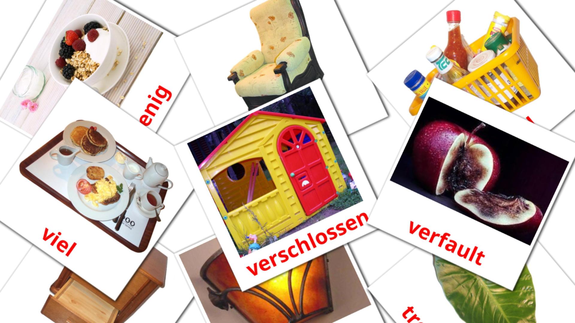 Fiches de vocabulaire allemandes sur Adjektive