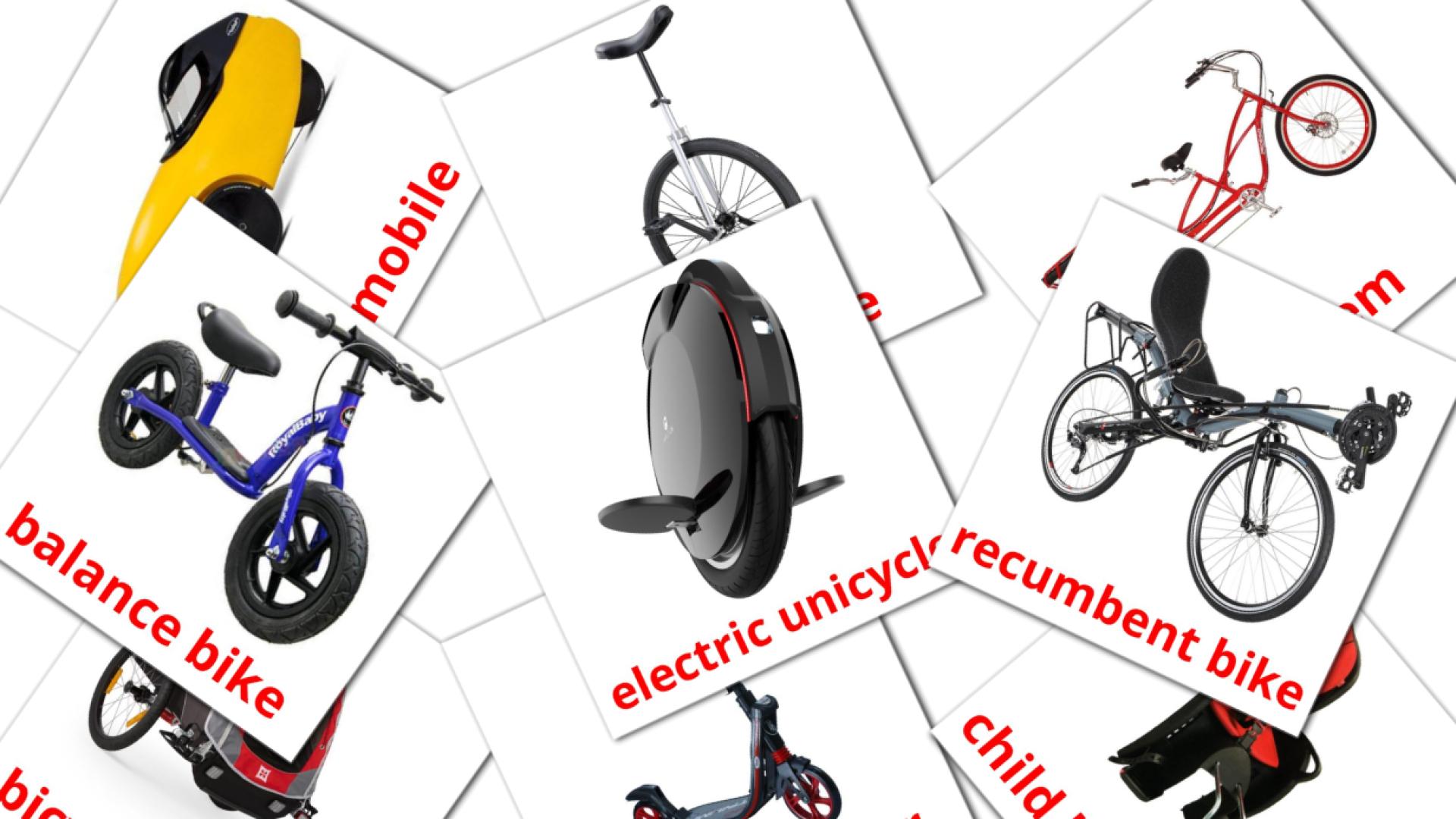 16 Bildkarten für Bicycle transport