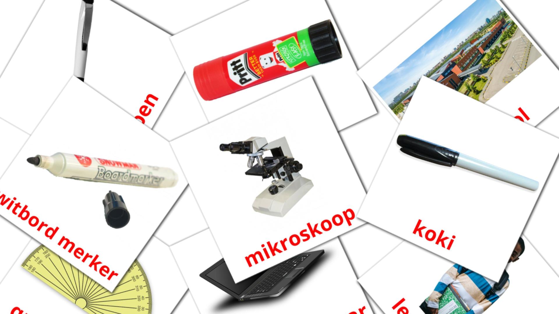 Classroom objects - afrikaans vocabulary cards