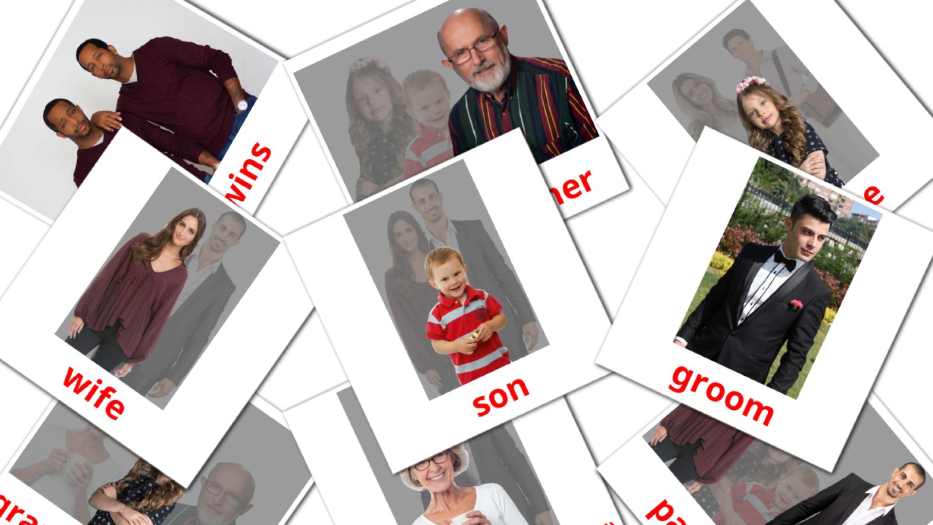 32 Bildkarten für Family members