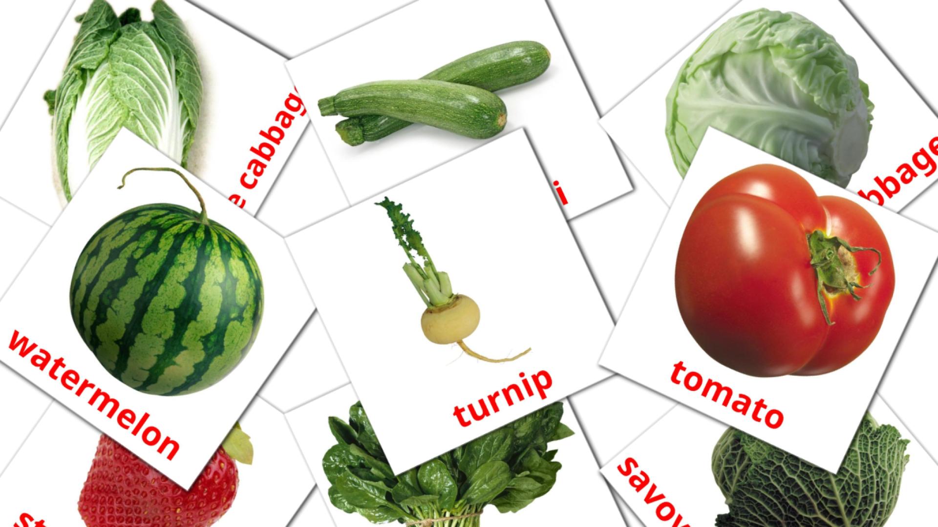 Food english vocabulary flashcards