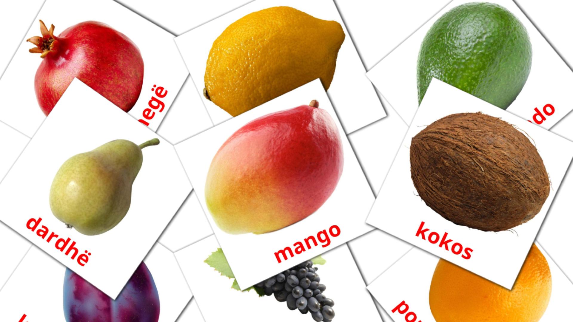 Fruits - albanian vocabulary cards