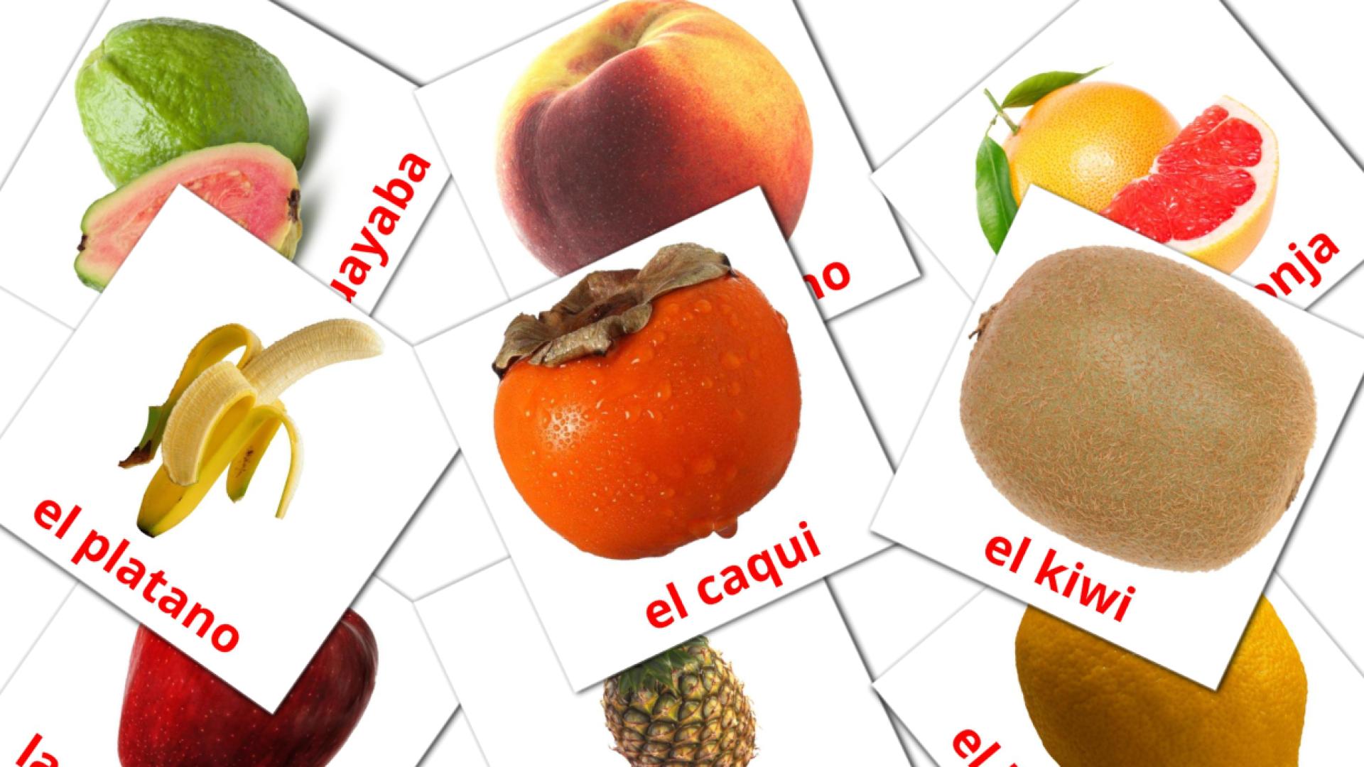 tarjetas didacticas de Frutas