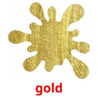 gold picture flashcards