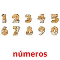 números cartões com imagens