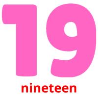 nineteen picture flashcards