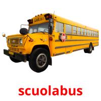 scuolabus flashcards illustrate