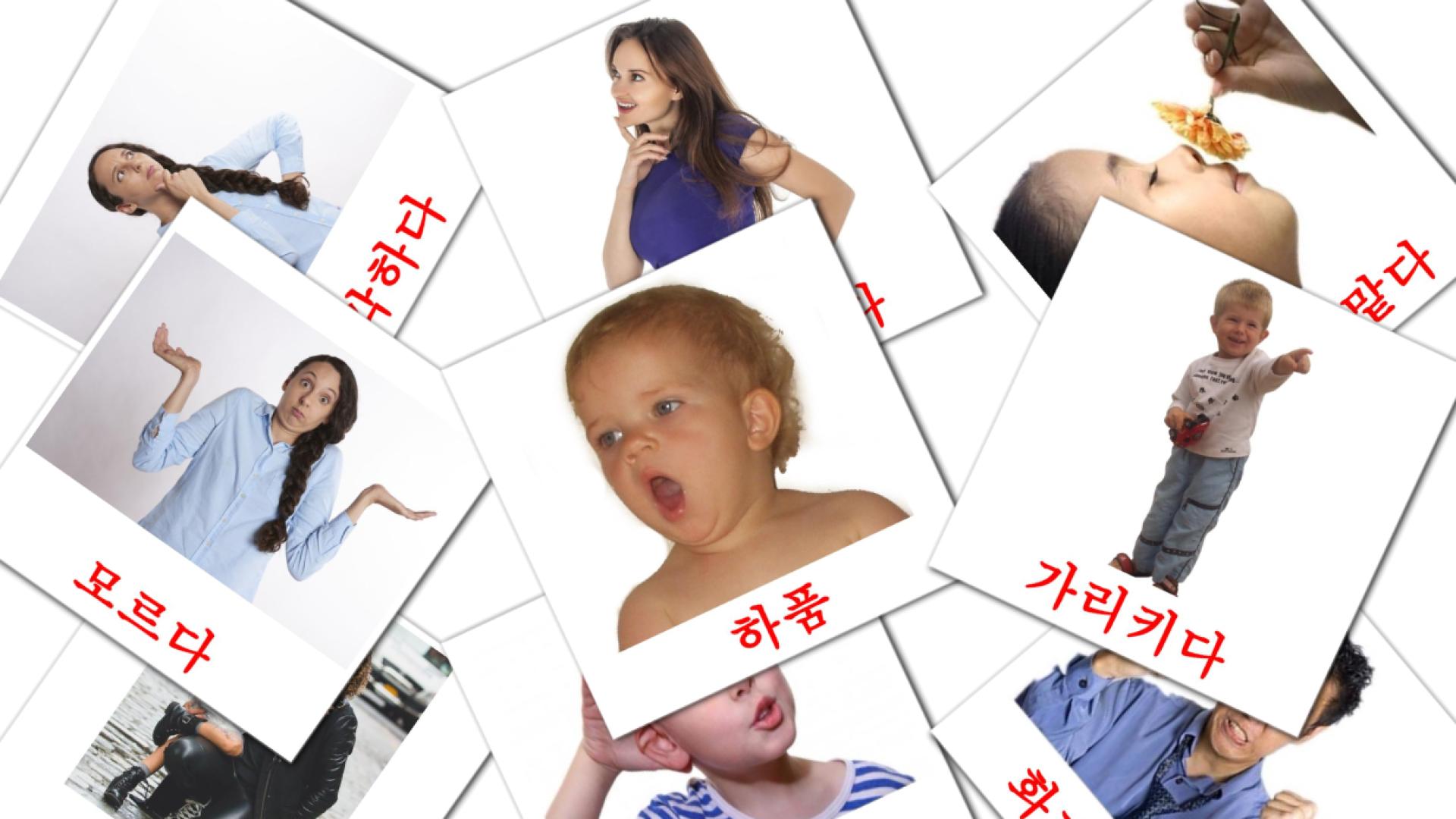 23 Bildkarten für 상태 동사