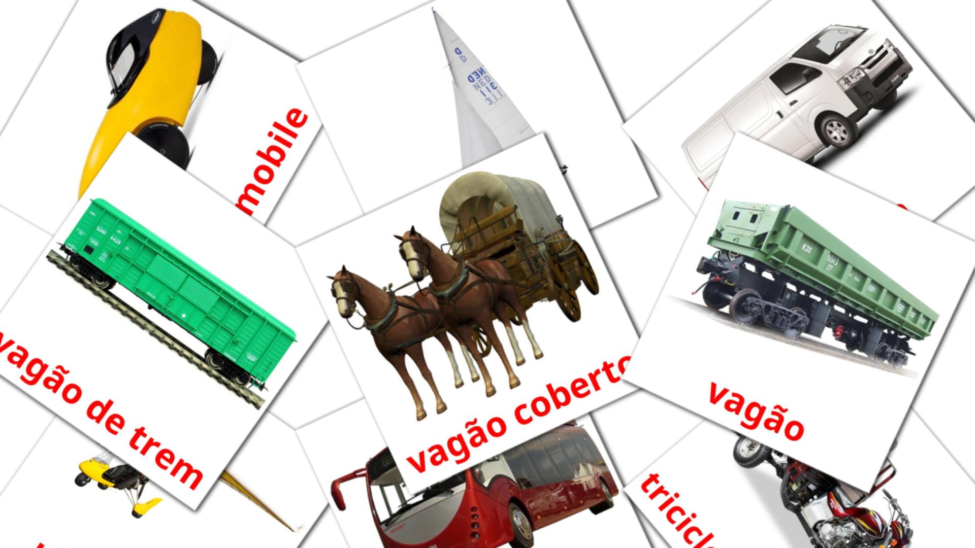 Transporte Vocabulário em português Flashcards