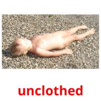 unclothed picture flashcards